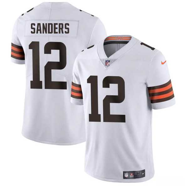 Men & Women & Youth Cleveland Browns #12 Shedeur Sanders White 2025 Vapor Limited Stitched Jersey